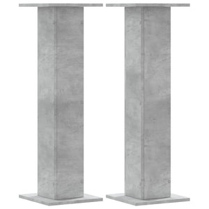Supporti Altoparlanti 2 pz Grigio 30x30x95 cm Legno Multistrato