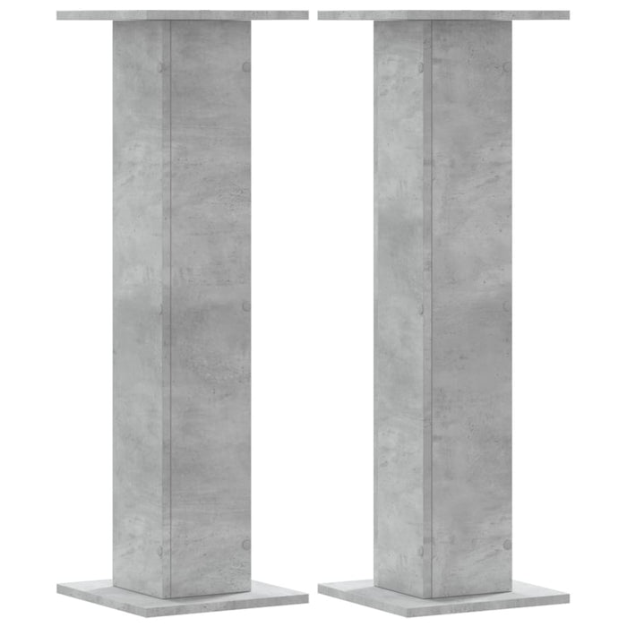 Supporti Altoparlanti 2 pz Grigio 30x30x95 cm Legno Multistrato