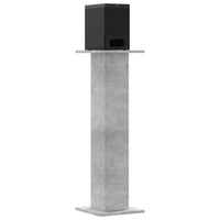 Supporti Altoparlanti 2 pz Grigio 30x30x95 cm Legno Multistrato