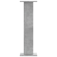 Supporti Altoparlanti 2 pz Grigio 30x30x95 cm Legno Multistrato 852675