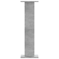 Supporti Altoparlanti 2 pz Grigio 30x30x95 cm Legno Multistrato