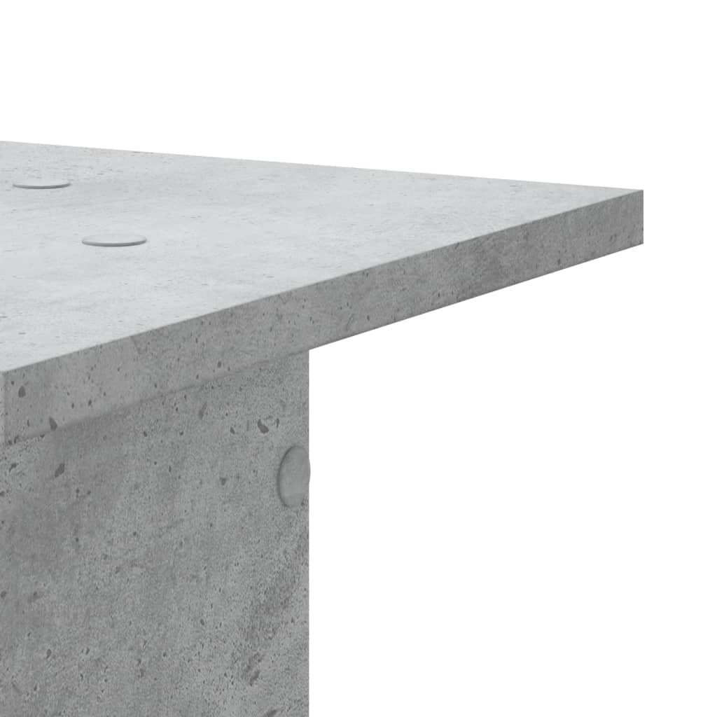 Supporti Altoparlanti 2 pz Grigio 30x30x95 cm Legno Multistrato 852675