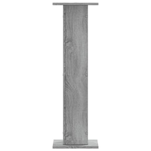 Supporti Altoparlanti 2 pz Grigio 30x30x95 cm in Multistrato