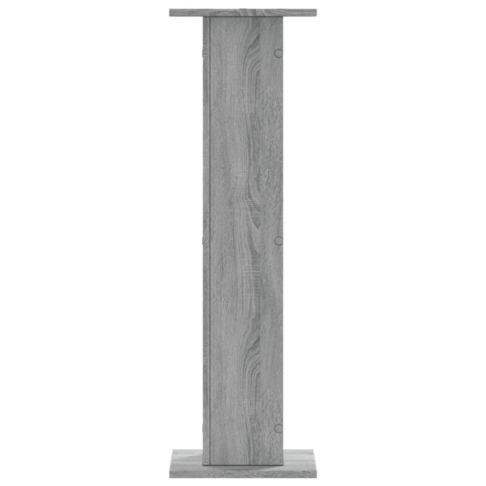 Supporti Altoparlanti 2 pz Grigio 30x30x95 cm in Multistrato