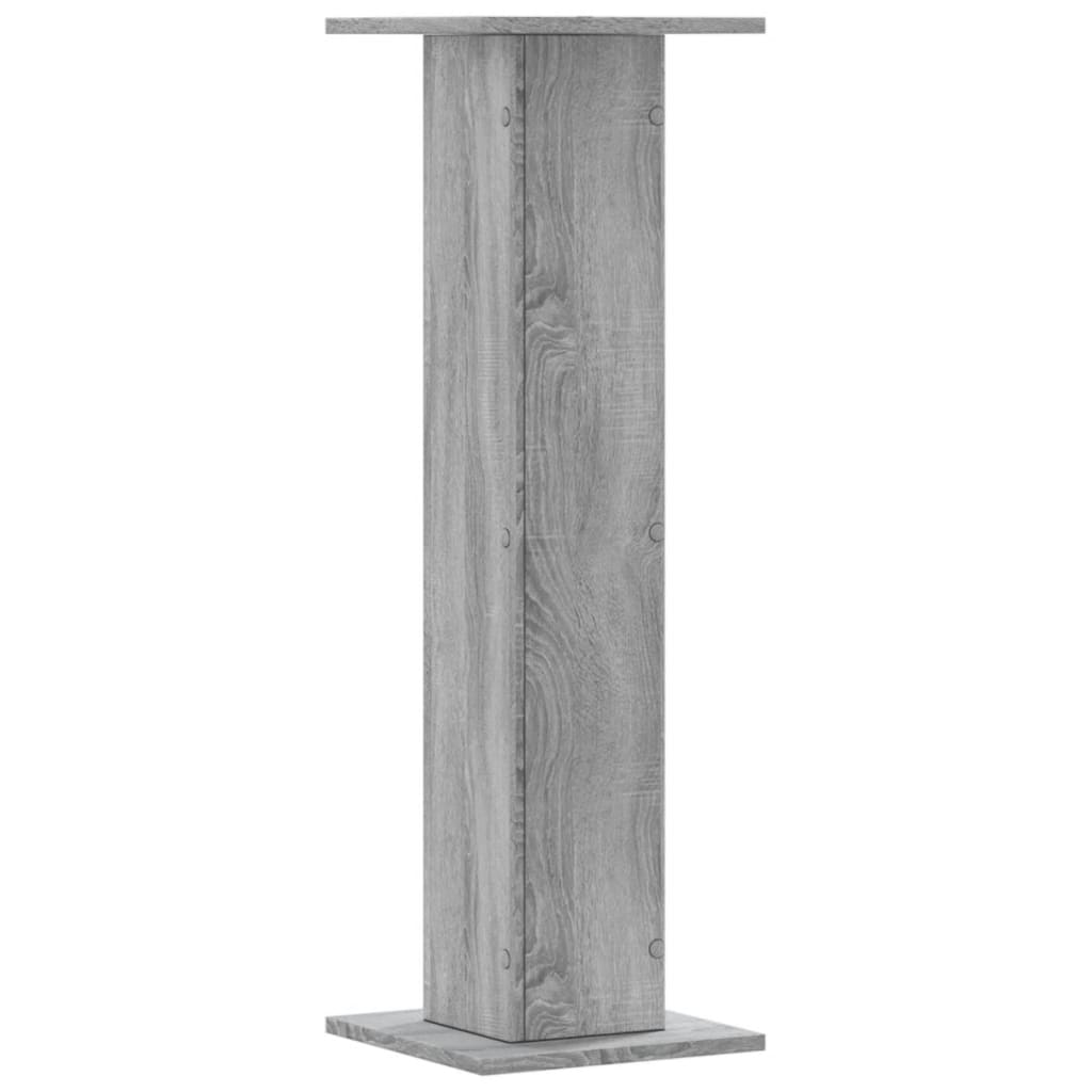 Supporti Altoparlanti 2 pz Grigio 30x30x95 cm in Multistrato