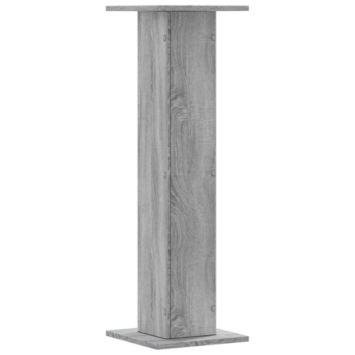 Supporti Altoparlanti 2 pz Grigio 30x30x95 cm in Multistrato