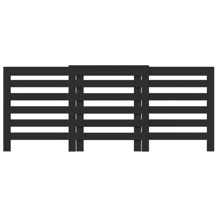 Copertura Termosifone Nera 205x21,5x83,5 cm Legno Multistrato 852718