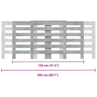 Copertura Termosifone Grigio Cemento 205x21,5x83,5 Multistrato 852720