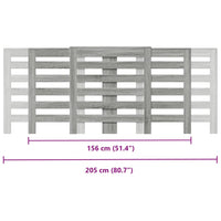 Copertura Termosifone Grigio Sonoma 205x21,5x83,5cm Multistrato 852722