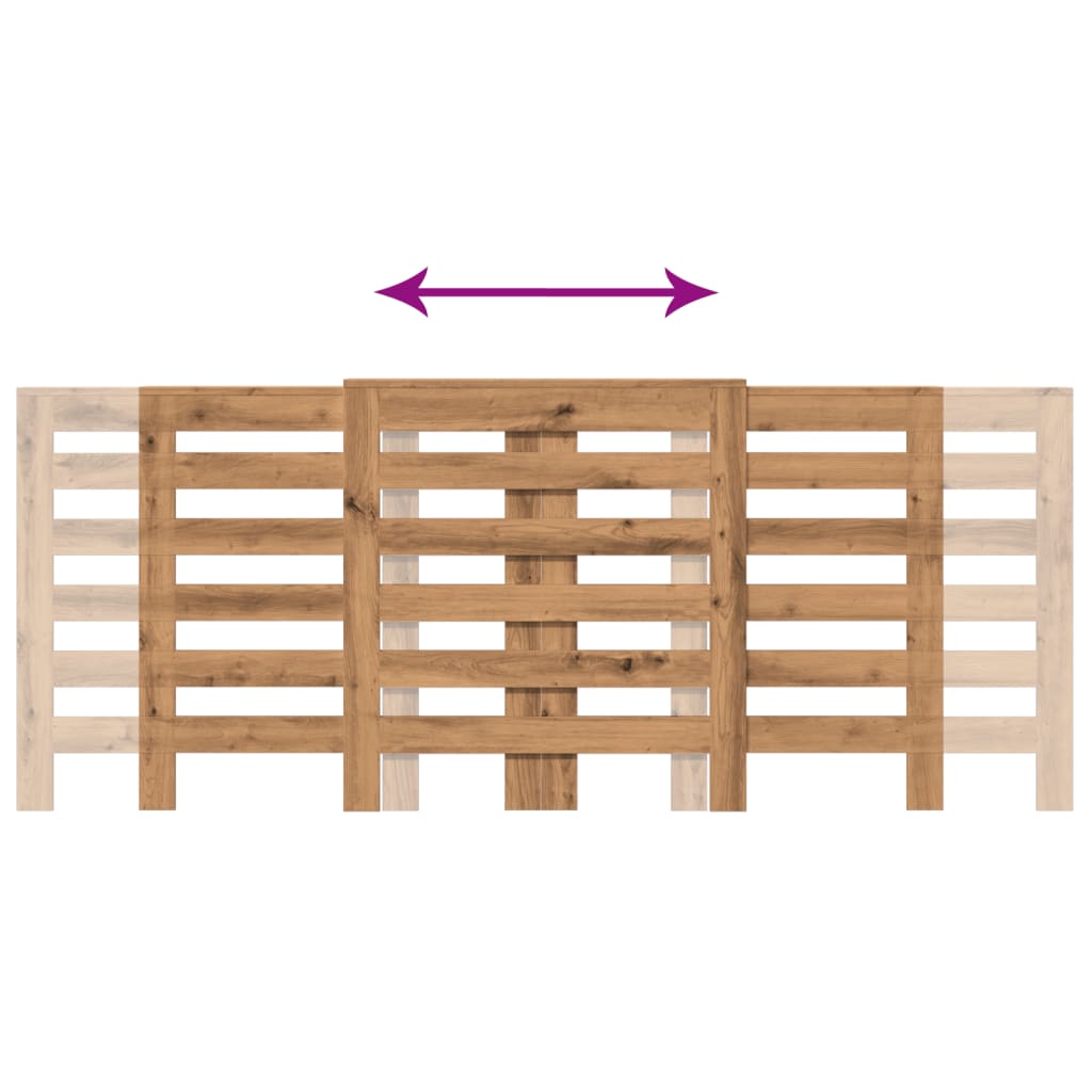 Copertura Termosifone Rovere Artigianale 205x21,5x83,5 cm Legno