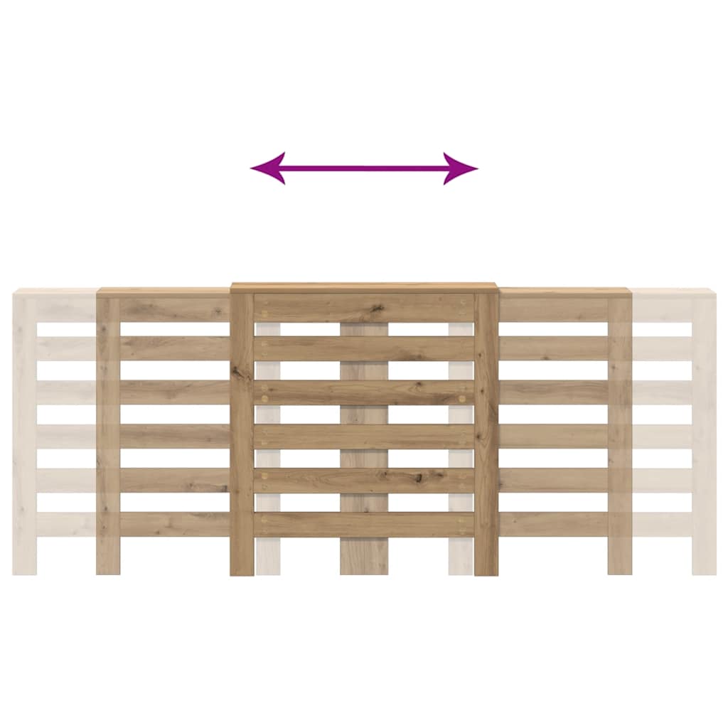 Copertura Termosifone Rovere Artigianale 205x21,5x83,5 cm Legno 852725