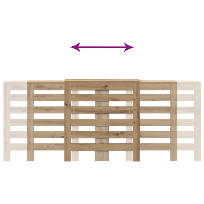 Copertura Termosifone Rovere Artigianale 205x21,5x83,5 cm Legno 852725