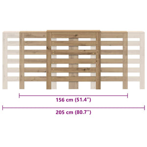 Copertura Termosifone Rovere Artigianale 205x21,5x83,5 cm Legno 852725