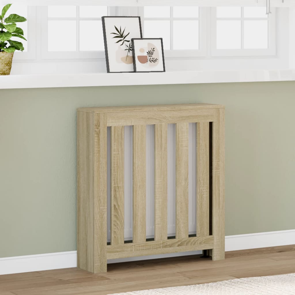 vidaXL Copertura Termosifone Rovere Sonoma 78x20x82 Legno Multistrato
