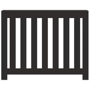 Copertura Termosifone Nera 104x20x82 cm Legno Multistrato 852736