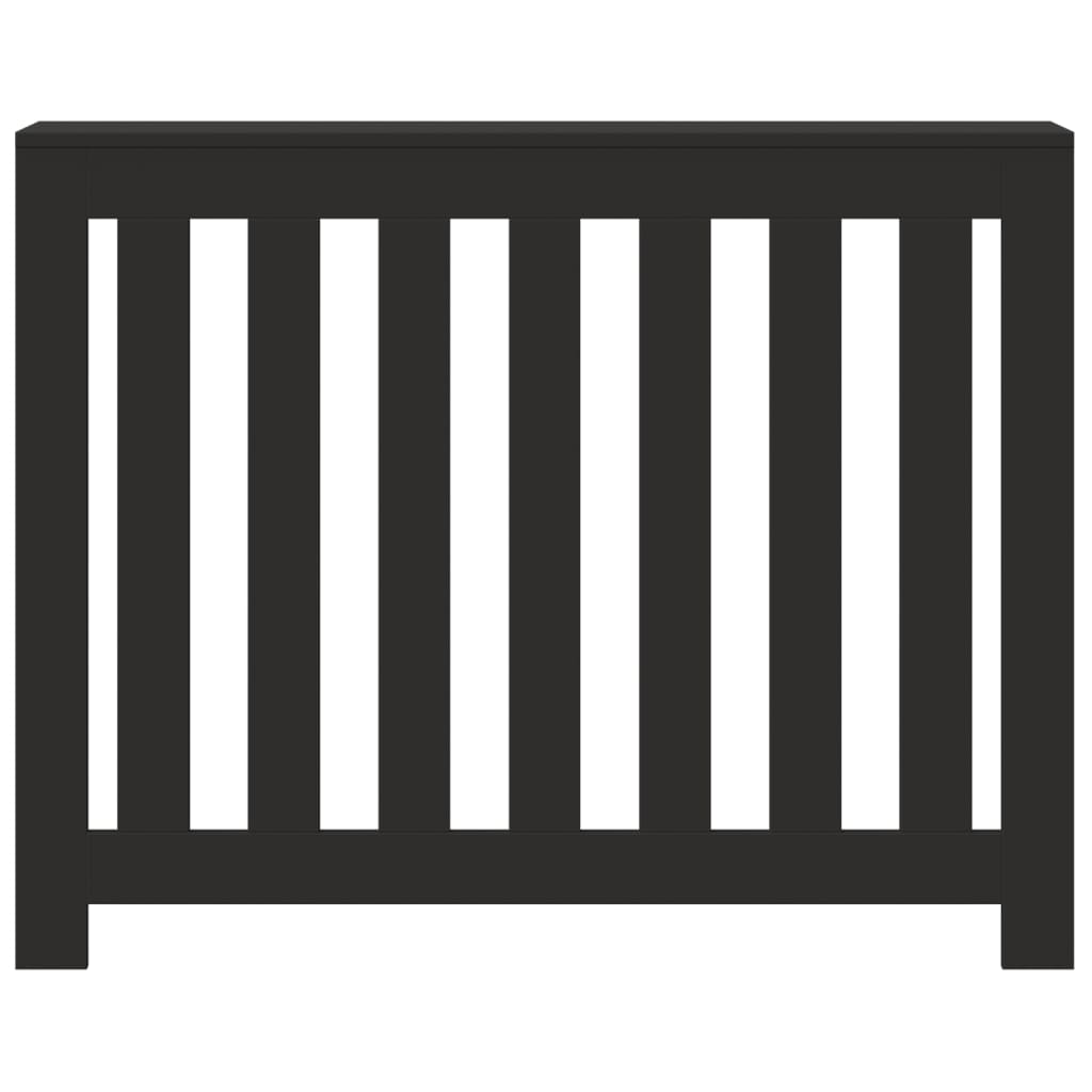 vidaXL Copertura Termosifone Nera 104x20x82 cm Legno Multistrato