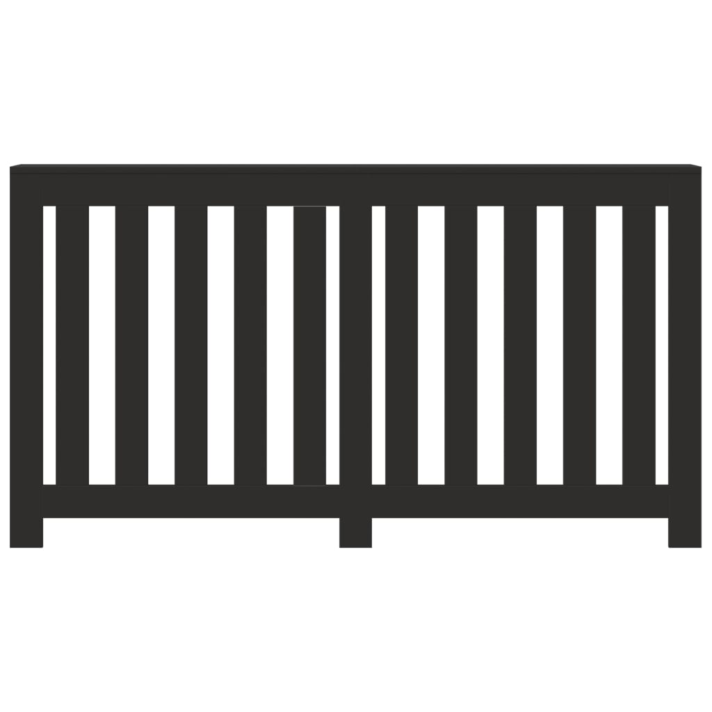 Copertura Termosifone Nera 149x20x82 cm Legno Multistrato 852745