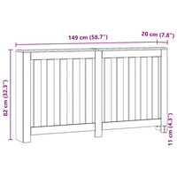 Copertura Termosifone Rovere Artigianale 149x20x82cm in Legno 852752