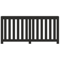 vidaXL Copertura Termosifone Nera 175x20x82 cm in Legno Multistrato