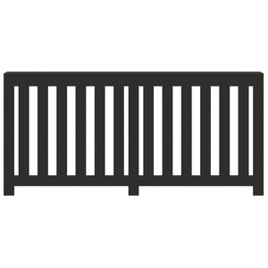 Copertura Termosifone Nera 175x20x82 cm in Legno Multistrato 852754