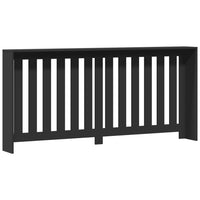 vidaXL Copertura Termosifone Nera 175x20x82 cm in Legno Multistrato