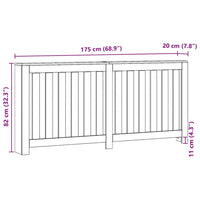 vidaXL Copertura Termosifone Rovere 175x20x82 cm in Legno Multistrato