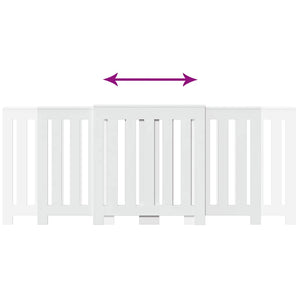 Copertura Termosifone Bianca 205x21,5x83,5 cm Legno Multistrato 852762