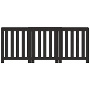 vidaXL Copertura Termosifone Nera 205x21,5x83,5 cm Legno Multistrato