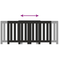 vidaXL Copertura Termosifone Nera 205x21,5x83,5 cm Legno Multistrato