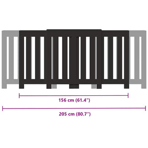 vidaXL Copertura Termosifone Nera 205x21,5x83,5 cm Legno Multistrato