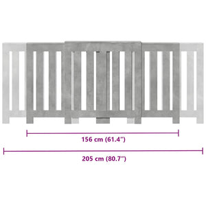 Copertura Termosifone Grigio Cemento 205x21,5x83,5 Multistrato