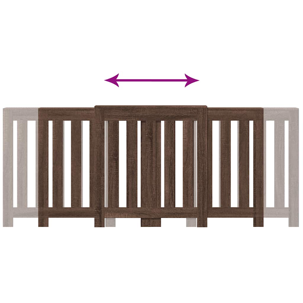 vidaXL Copertura Termosifone Rovere Marrone 205x21,5x83,5 Multistrato