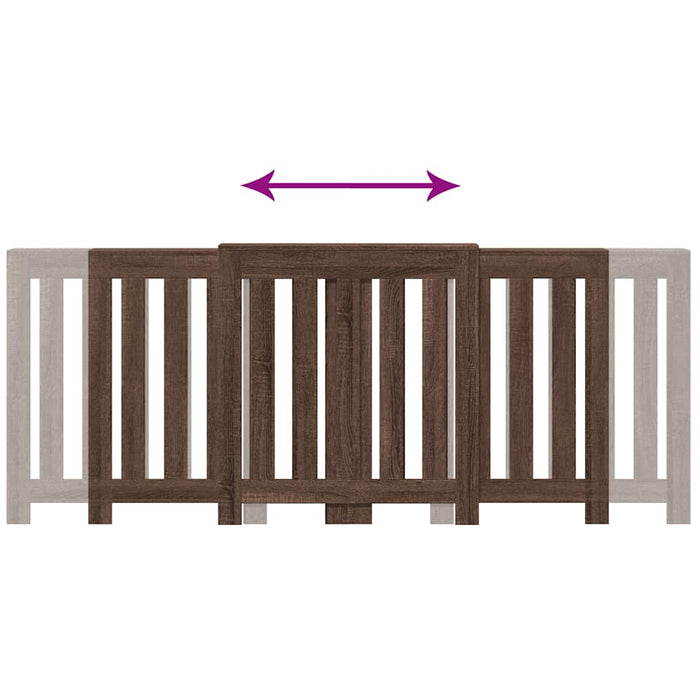 vidaXL Copertura Termosifone Rovere Marrone 205x21,5x83,5 Multistrato