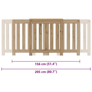 Copertura Termosifone Rovere Artigianale 205x21,5x83,5 cm Legno 852770