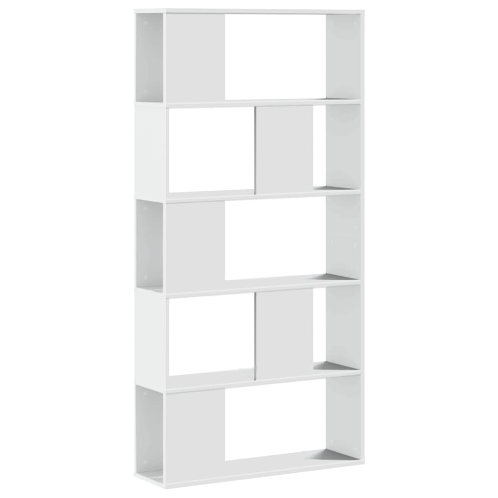 Libreria 5 Ripiani Bianca 80,5x23,5x162,5cm Legno Multistrato 852771