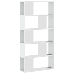 Libreria 5 Ripiani Bianca 80,5x23,5x162,5cm Legno Multistrato 852771