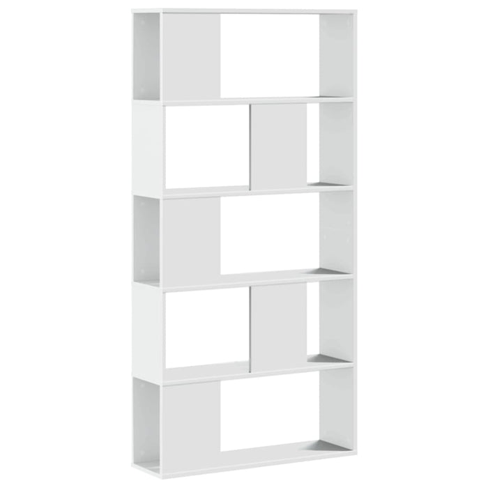 Libreria 5 Ripiani Bianca 80,5x23,5x162,5cm Legno Multistrato 852771