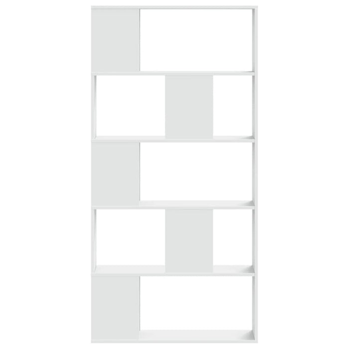 Libreria 5 Ripiani Bianca 80,5x23,5x162,5cm Legno Multistrato 852771