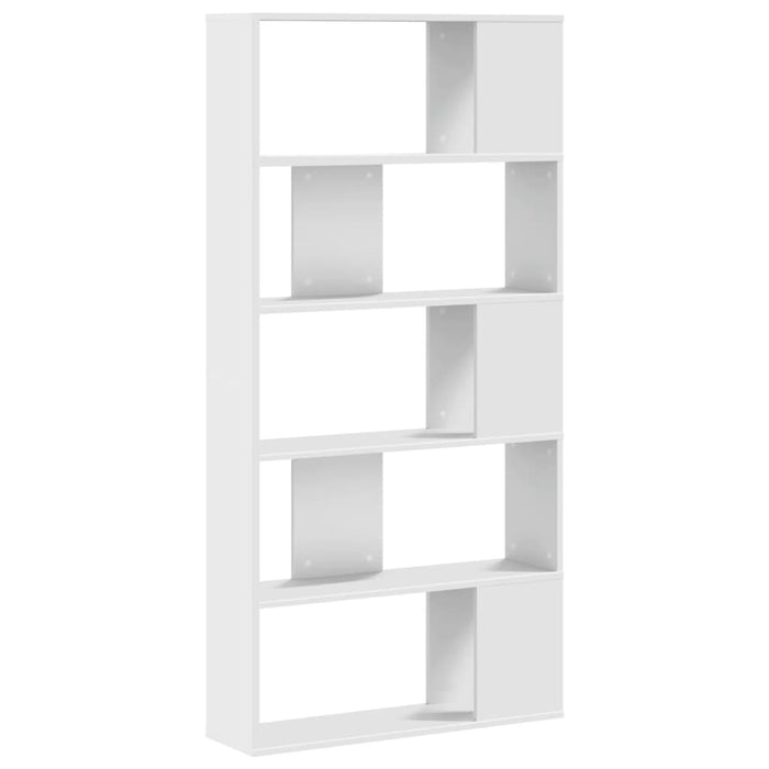 Libreria 5 Ripiani Bianca 80,5x23,5x162,5cm Legno Multistrato 852771