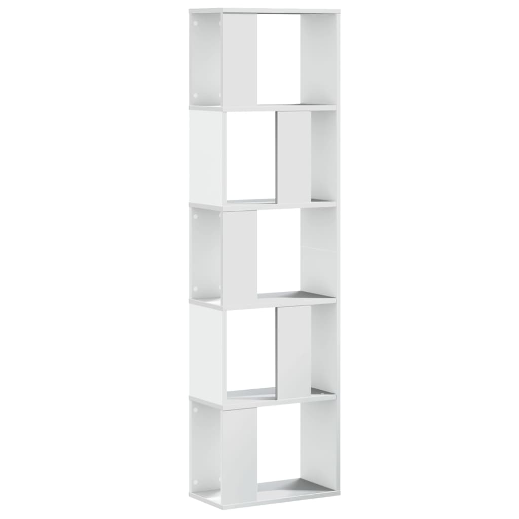 Libreria 5 Ripiani Bianca 45x23,5x162,5cm Legno Multistrato 852780