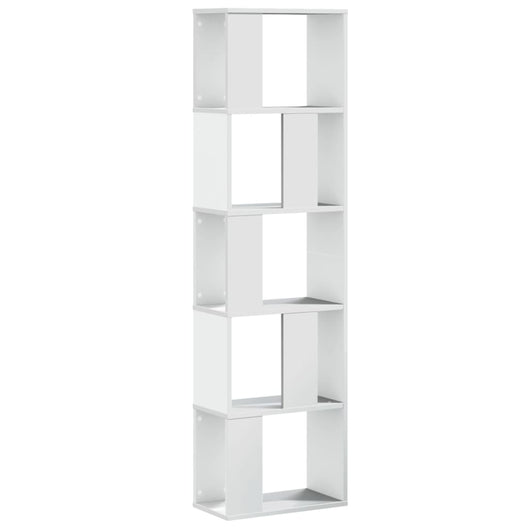 Libreria 5 Ripiani Bianca 45x23,5x162,5cm Legno Multistrato 852780