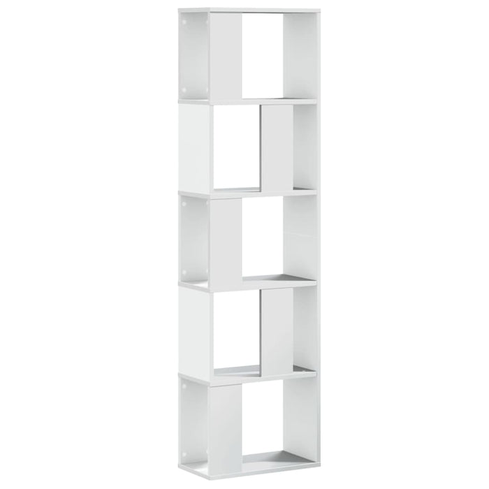 Libreria 5 Ripiani Bianca 45x23,5x162,5cm Legno Multistrato 852780