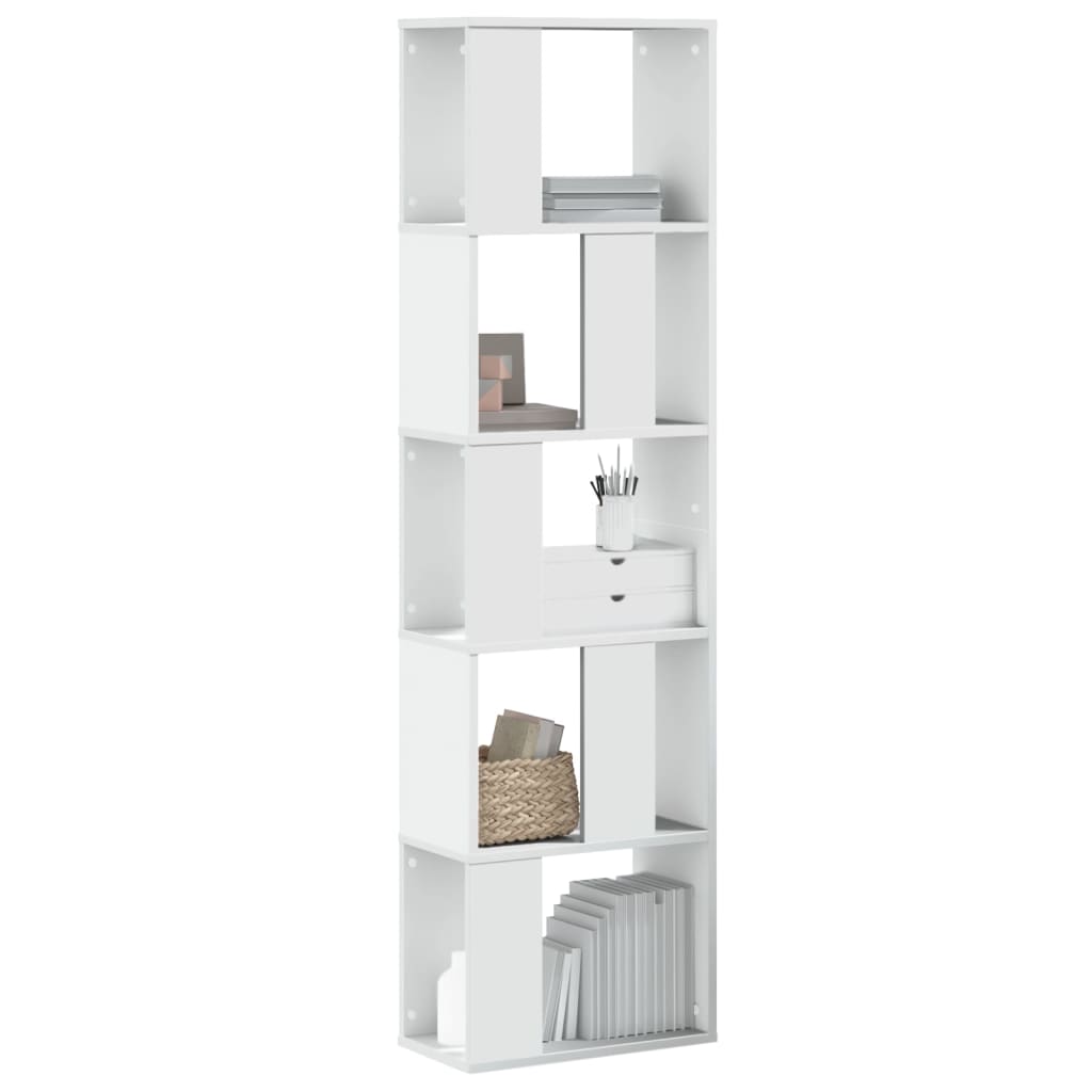 Libreria 5 Ripiani Bianca 45x23,5x162,5cm Legno Multistrato 852780
