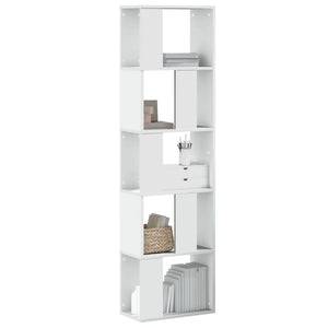 Libreria 5 Ripiani Bianca 45x23,5x162,5cm Legno Multistrato 852780