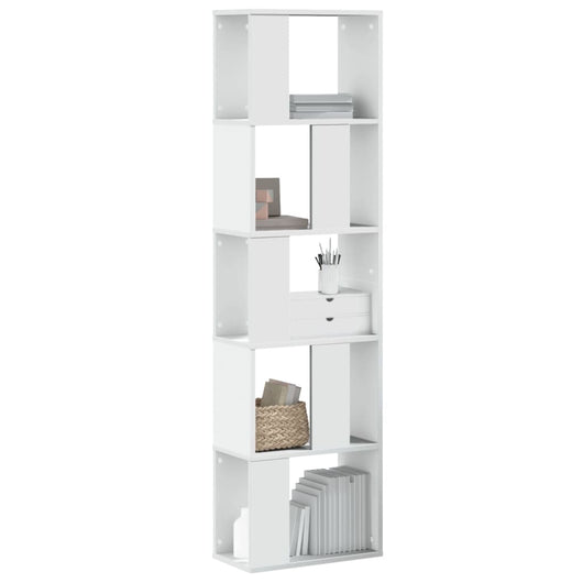 Libreria 5 Ripiani Bianca 45x23,5x162,5cm Legno Multistrato 852780