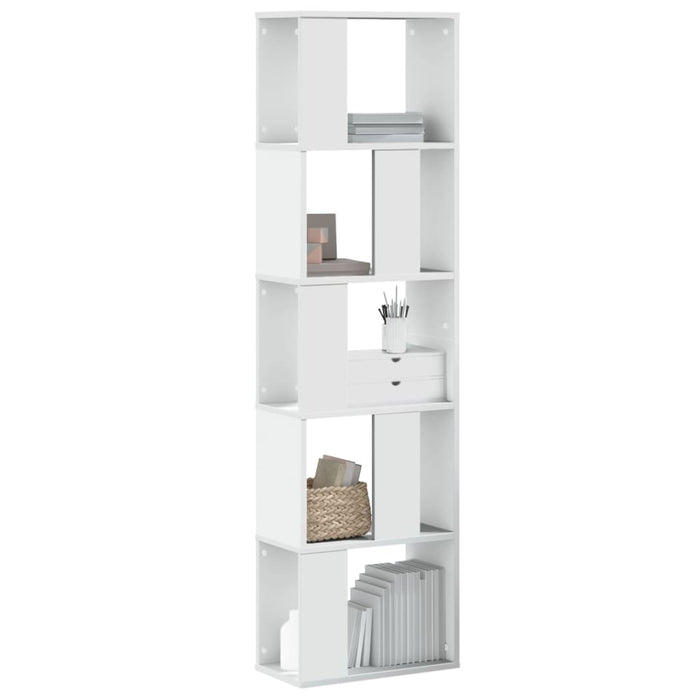 Libreria 5 Ripiani Bianca 45x23,5x162,5cm Legno Multistrato 852780
