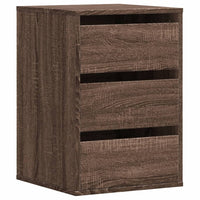 Cassettiera Angolo Rovere Marrone 40x41x58cm Legno Multistrato