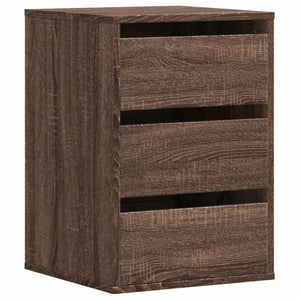 Cassettiera Angolo Rovere Marrone 40x41x58cm Legno Multistrato