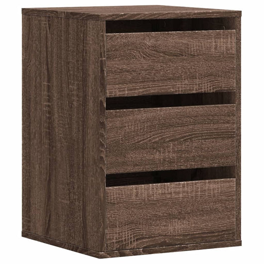 Cassettiera Angolo Rovere Marrone 40x41x58cm Legno Multistrato