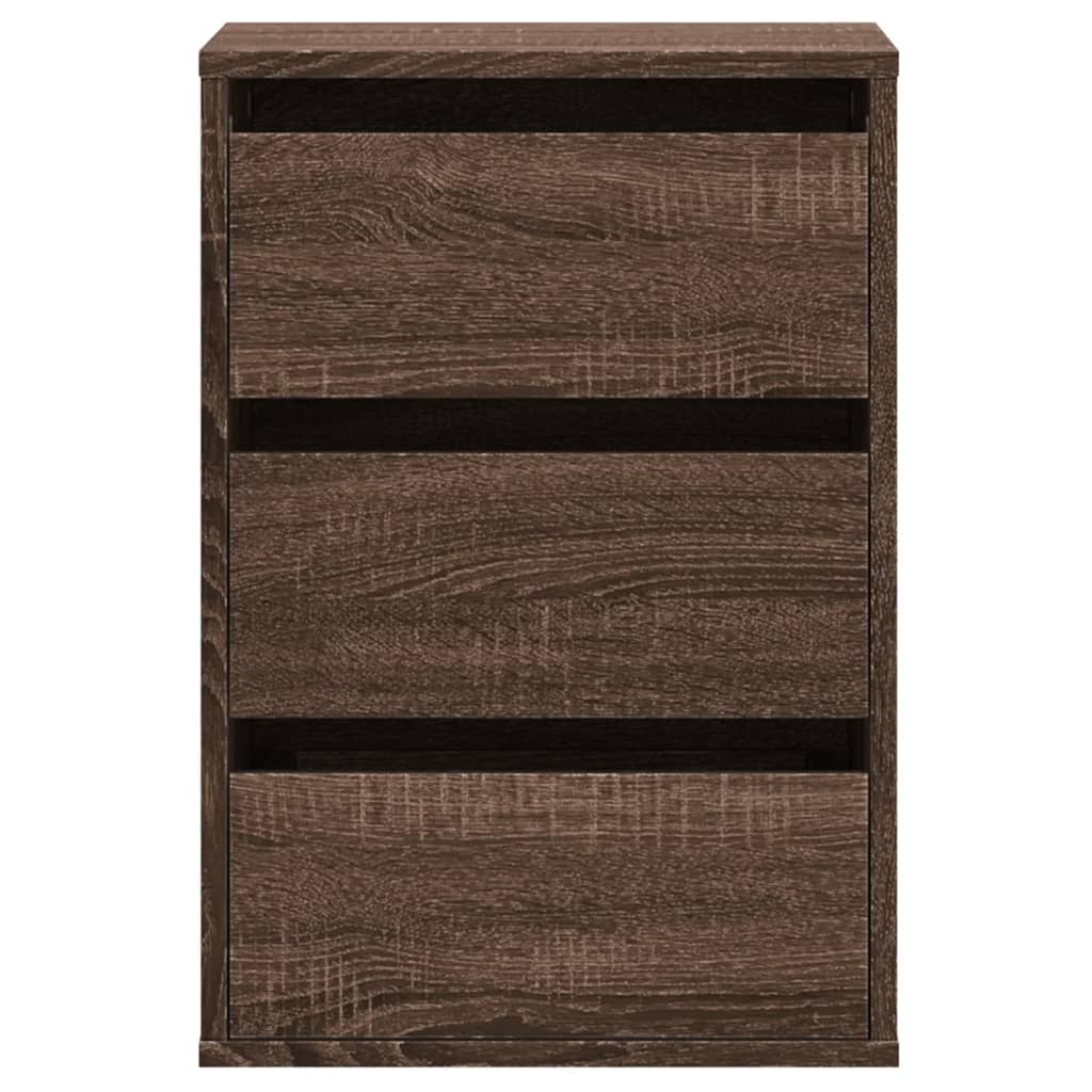 Cassettiera Angolo Rovere Marrone 40x41x58cm Legno Multistrato